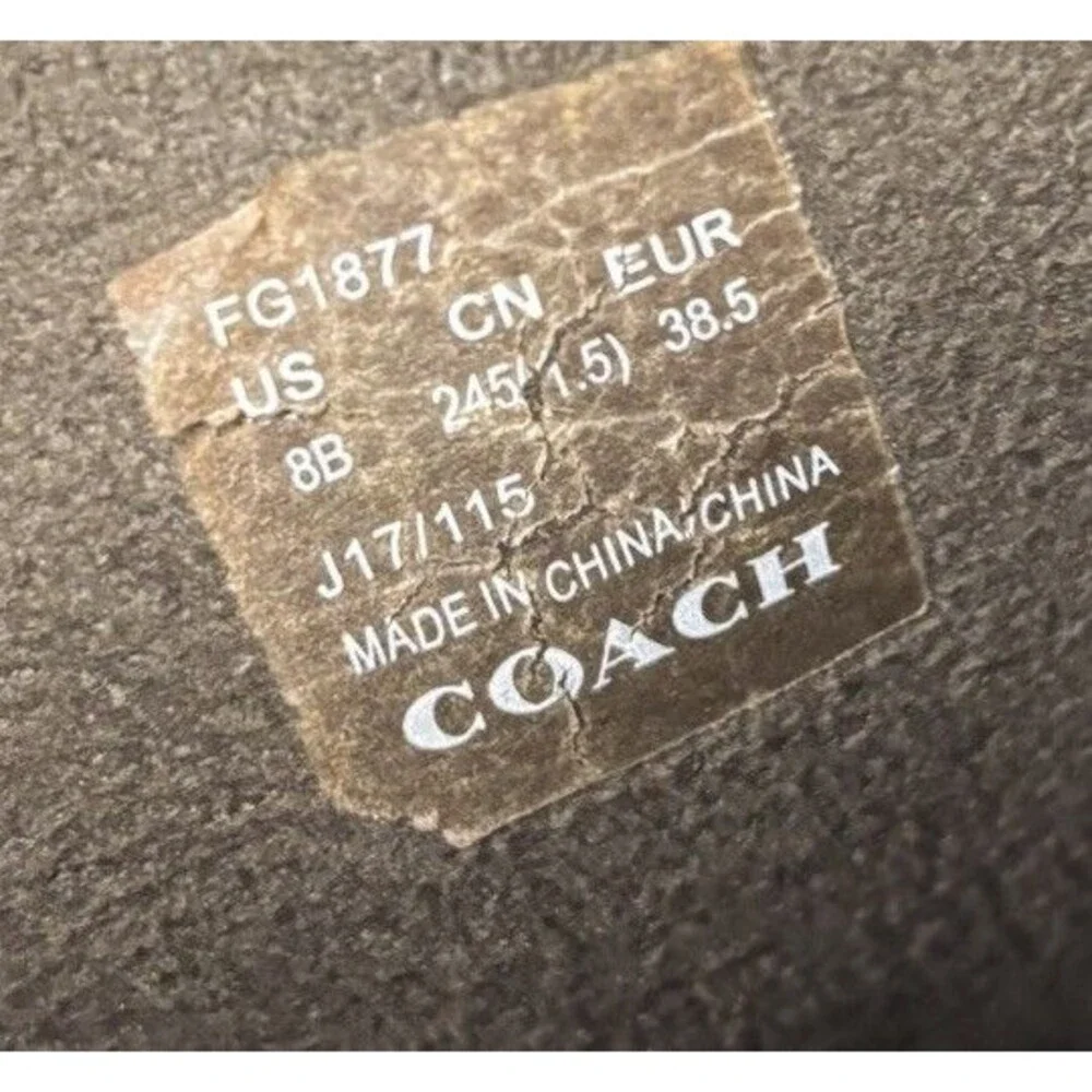 Coach Signature C Women’s Rubber Rain Boots Dark Olive Black Size 8 - Picture 12 of 12